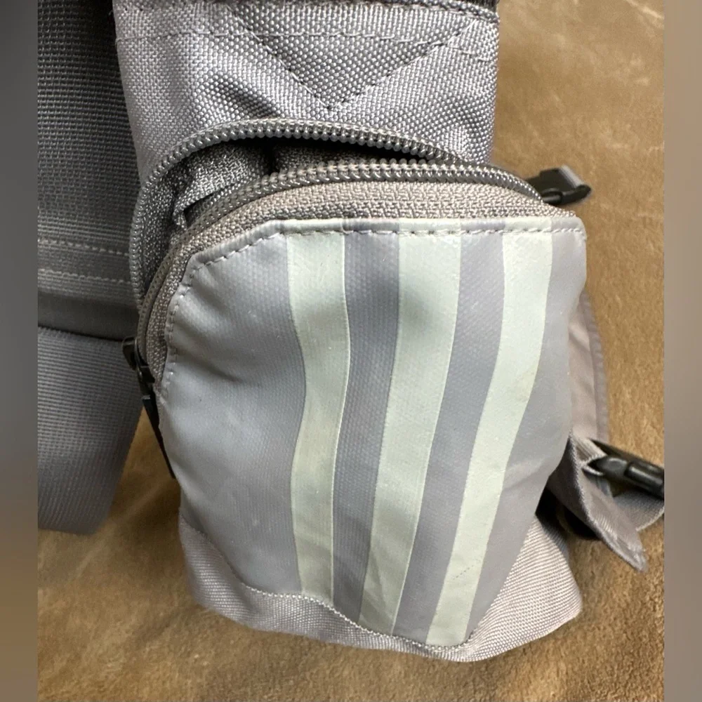 Adidas Laptop Messenger Bag Gray Shoulder Strap Padded Briefcase 329761 JDE002